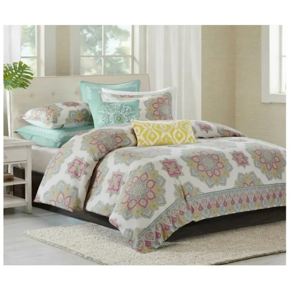 Echo Design Indira Red Cotton Coverlet Duvet King